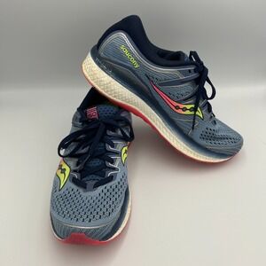 Saucony Triumph ISO 5 Womens Size 8.5 Blue Pink Athletic Running Shoes Sneakers